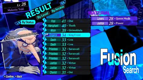 fusion guide persona 3 reload, Persona 5 fusion chart