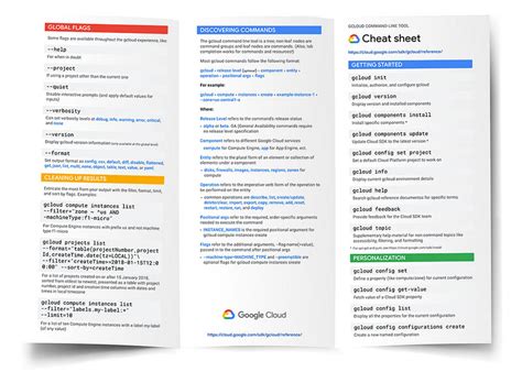g-cloud commands cheat sheet pdf, 