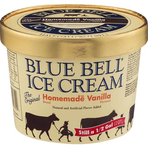 gallon of blue bell ice cream