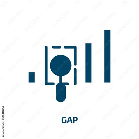 gap blue vector icon, Data gaps blue gradient concept icon royalty free vector