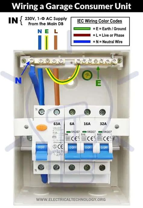 garage consumer unit wiring diagram 