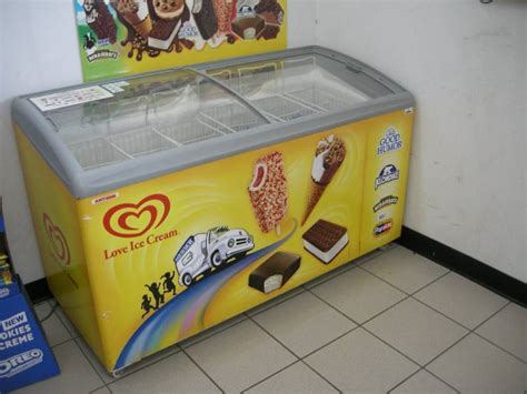gas station ice cream freezer