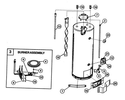 ge hot water heater parts diagram 