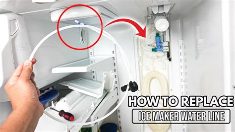 ge refrigerator ice maker water line frozen