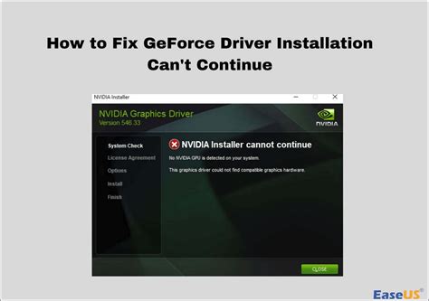 geforce drivers installation cannot continue, How to update nvidia geforce game ready driver update is available