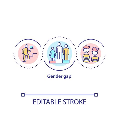 gender gap icon, Gender gap concept icon 1938773 vector art at vecteezy