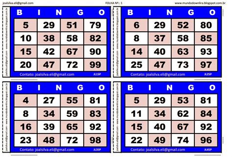 gerador de cartelas de bingo 1 a 75