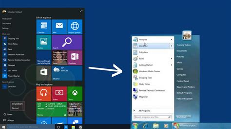 get classic start menu in windows 10, Windows 7 classic start menu. Start menu classic windows aero skin screenshot