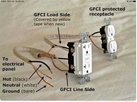 gfci receptacle wiring 