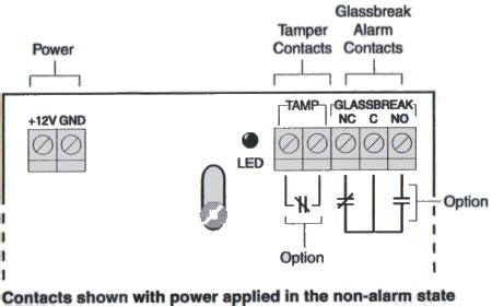 glass break sensor wiring 