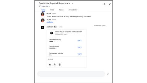google chat interactive cards, Google chat for developers