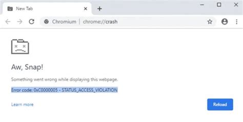 google chrome aw snap status access violation, Violation access status error chrome code google aw snap fixed. Invalid error shukla vikas