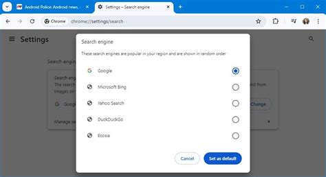 google chrome search engine settings, How to change the default search engine in chrome for ios. Search chrome engine google default custom engines bar ghacks listed