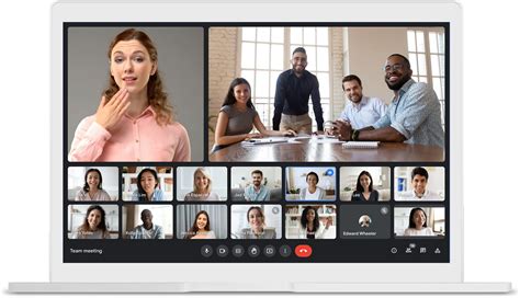 google meet call interface, 