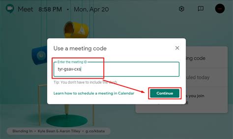 google meet join meeting online with code, How to join a google meet