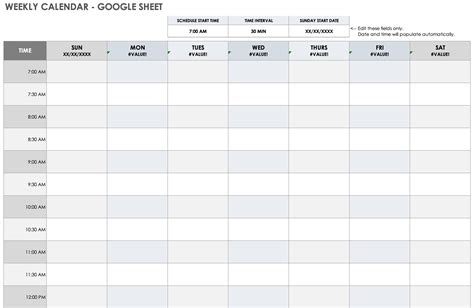 Google Sheet Template