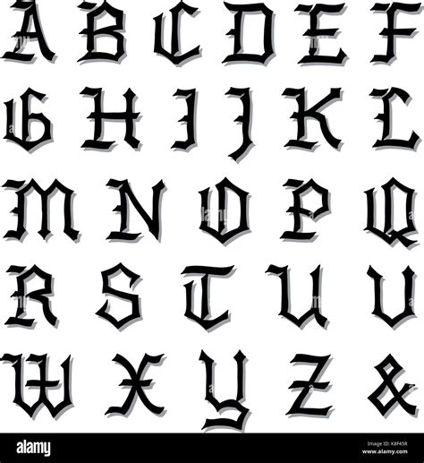 gothic alphabet, Gothic alphabet svg, old english font svg, blackletter svg,, 42% off