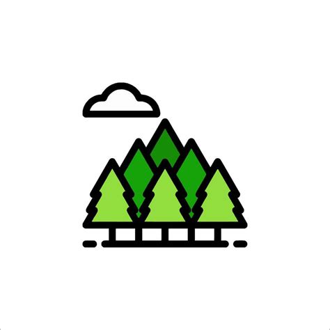 green forest icon, Green forest. icon. object isolated on white background 28004042 vector
