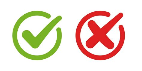 green red check mark circle, Checkmark icons set. tick and cross sign. green check mark and red x