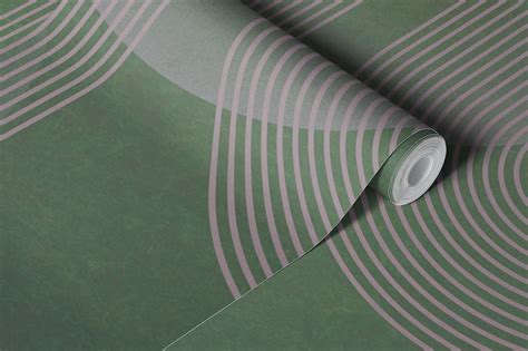 green retro-wave wallpaper icon, Retro vintage green wave abstract background vector image