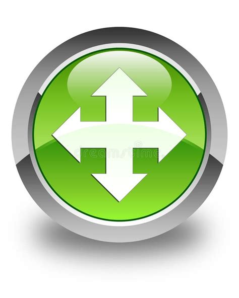 green. move icon, Move icon elegant green round button stock illustration