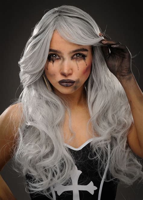 grey halloween wig