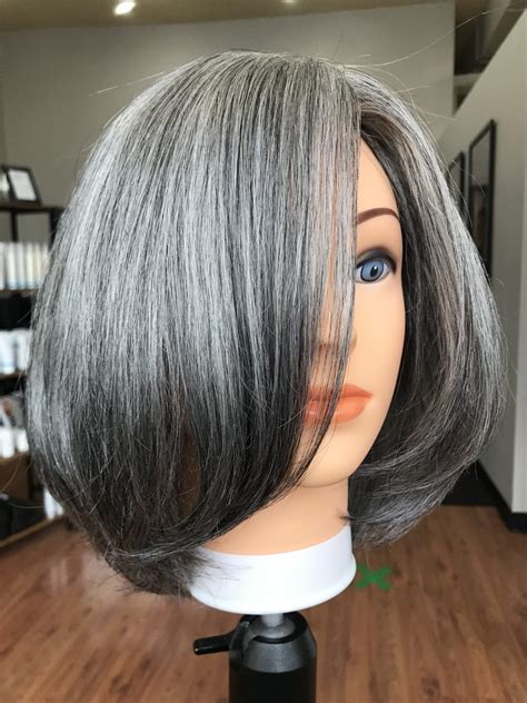 grey human hair wig