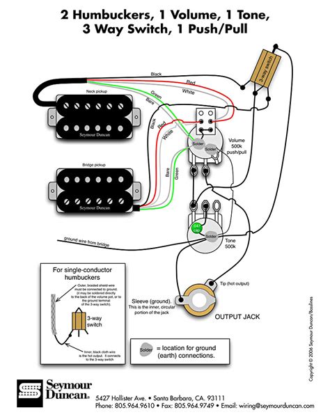 guitar wiring diagrams push pull 