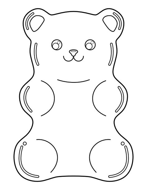 gummy bear coloring pages print, Gummy bear template