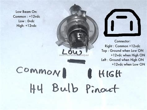h4 bulb diagram nissan 