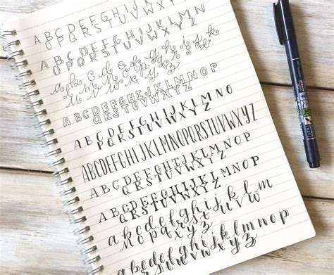 hand lettering font cheat sheet, Fauxligraphy cheat sheet-perfect for all hand lettering beginners and. Calligraphy alphabet fonts caligraphy