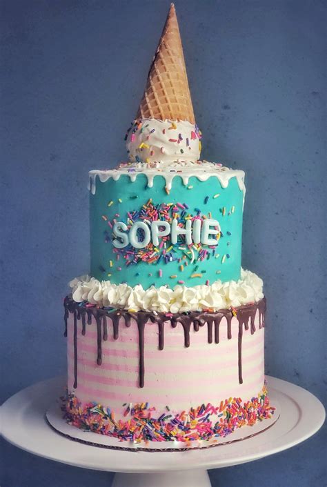 happy birthday ice cream cake