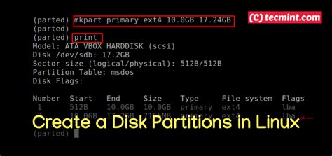 hard disk create linux, How to create a disk partitions in linux. Linux disk create partitions