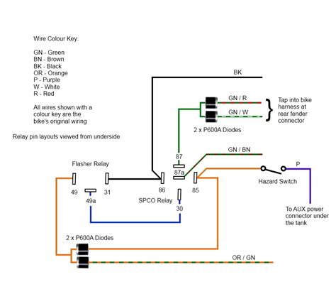 hazard relay wiring diagram for motorcycle 