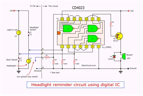 headlight warning buzzer wiring diagram 