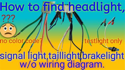 headlight wiring colours 