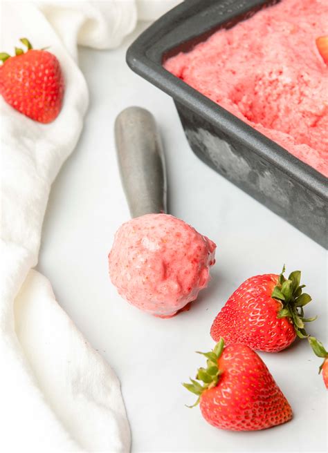 healthy strawberry ice cream