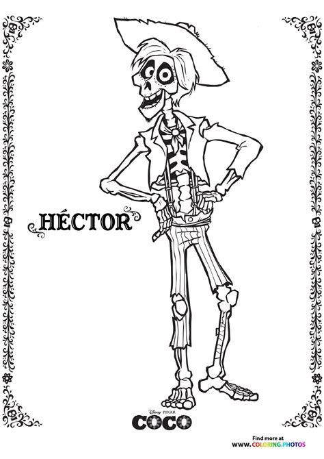 hector coco coloring pages, Coco coloring hector disney pages childhood pixar official back adult. Coco : hector