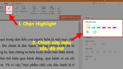 highlight trong foxit reader, Cách highlight trong pdf foxit reader