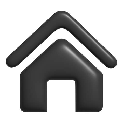 home icon black 3d, 3d home icon 22288647 png