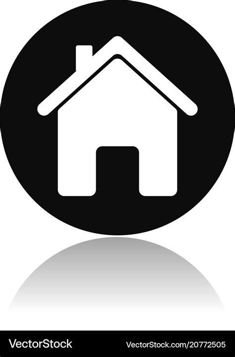 home icon round black, Vector home icon isolate black round vector, isolate, black, round png