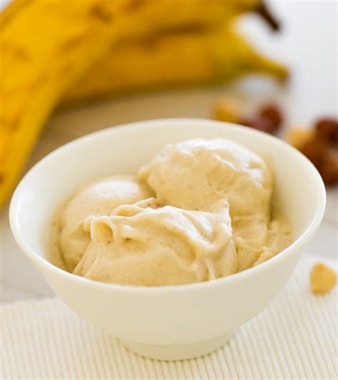 homemade banana ice cream with ice cream maker