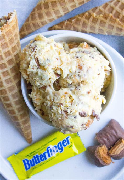 homemade butterfinger ice cream