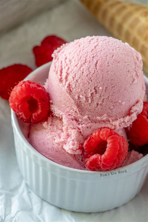 homemade ice cream raspberry