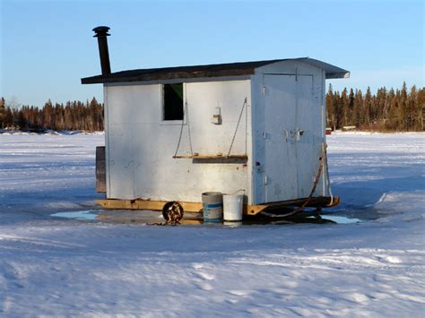 homemade ice fishing house