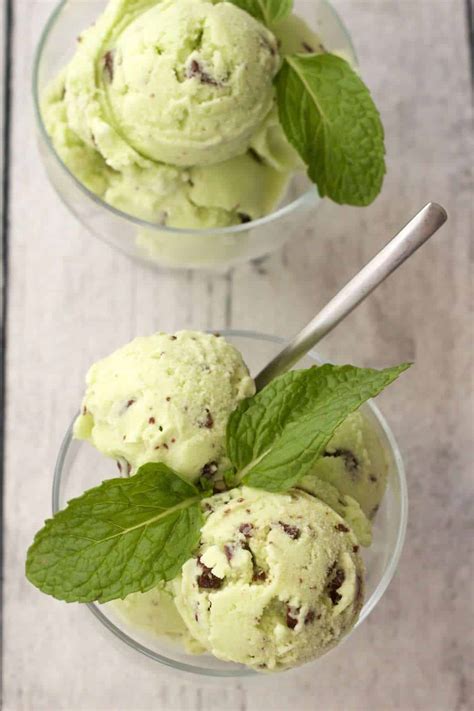 homemade mint chocolate chip ice cream without ice cream maker