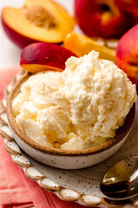 homemade peaches and cream ice cream