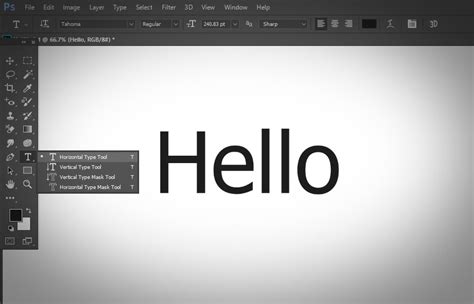 horizontal type toolbar photoshop, Tips on how to use the horizontal type tool in photoshop