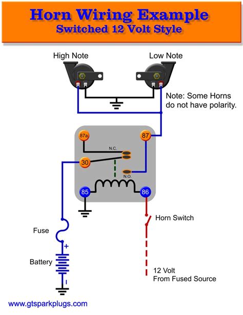 horn relay wiring schematic 