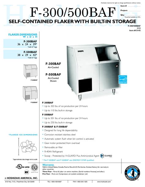 hoshizaki ice machine manual pdf